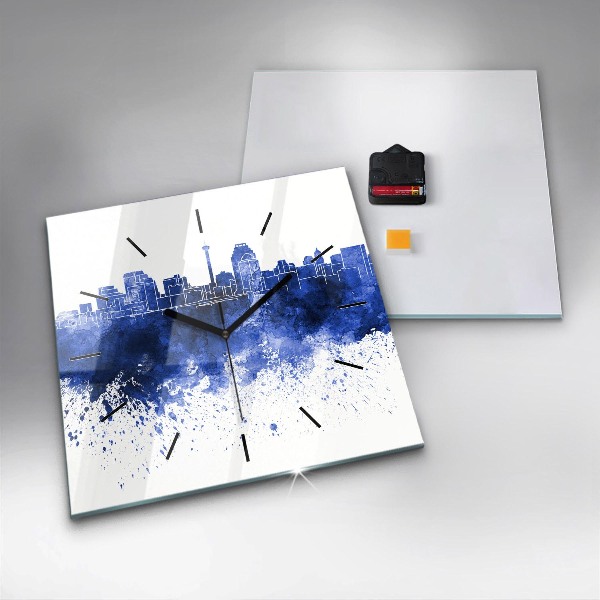 Wanduhr quadratisch San Antonio Aquarell