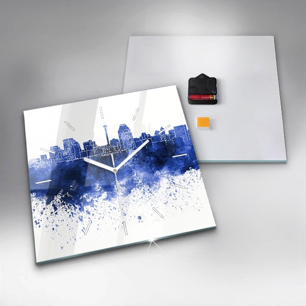 Wanduhr quadratisch San Antonio Aquarell