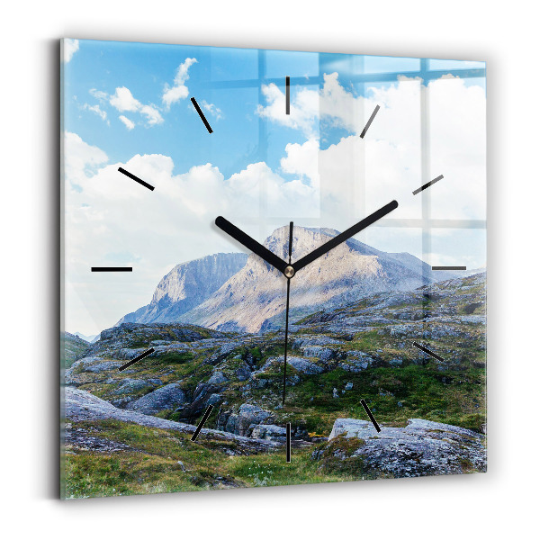 Wanduhr modern quadratisch Felsige Landschaft