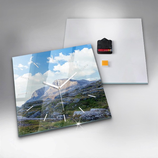 Wanduhr modern quadratisch Felsige Landschaft