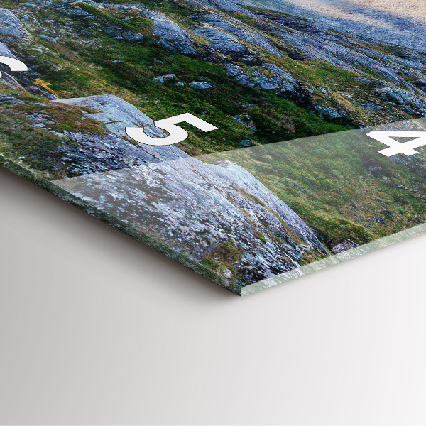 Wanduhr modern quadratisch Felsige Landschaft