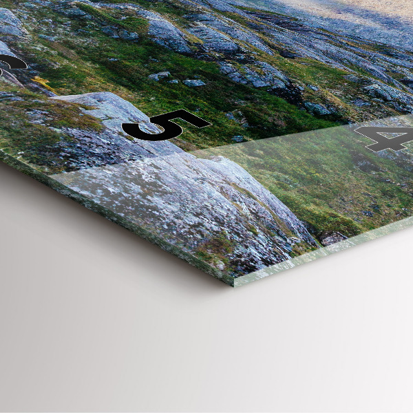 Wanduhr modern quadratisch Felsige Landschaft