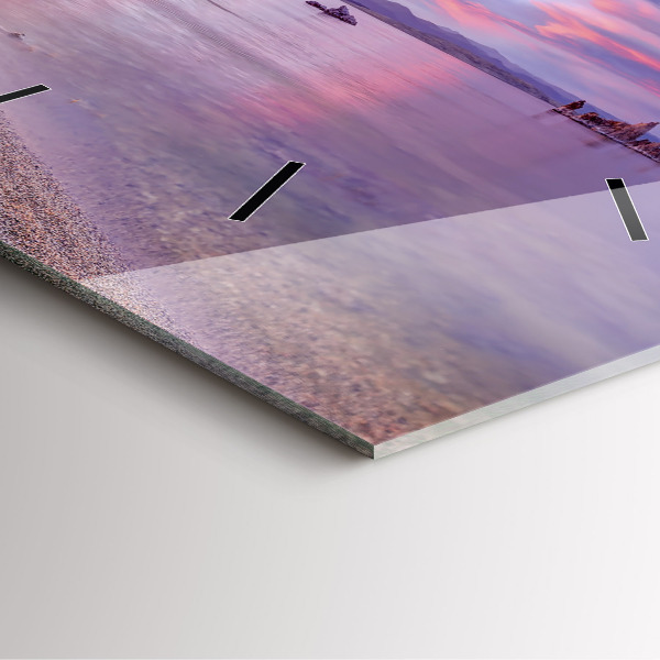 Wanduhr modern quadratisch Sonnenaufgang in Kalifornien