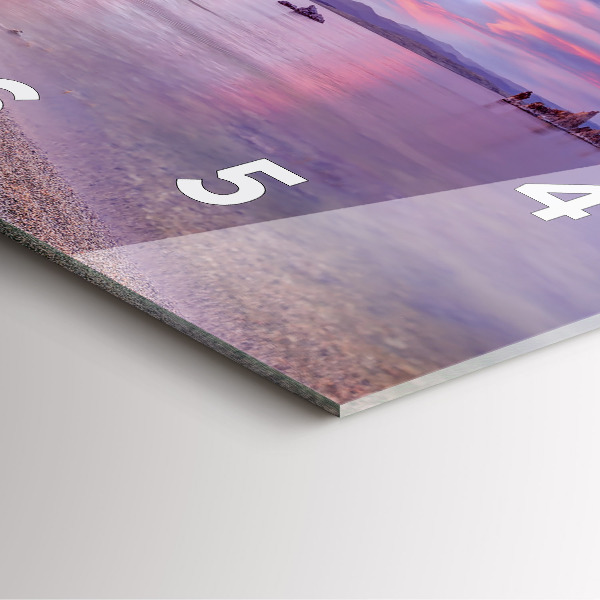 Wanduhr modern quadratisch Sonnenaufgang in Kalifornien