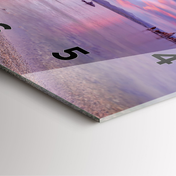 Wanduhr modern quadratisch Sonnenaufgang in Kalifornien