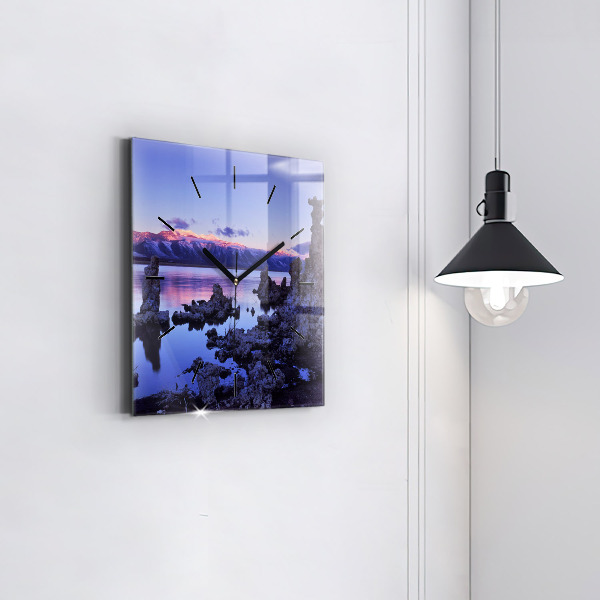 Wanduhr quadratisch See Kalifornien