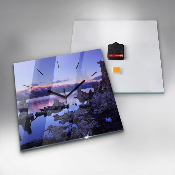 Wanduhr quadratisch See Kalifornien