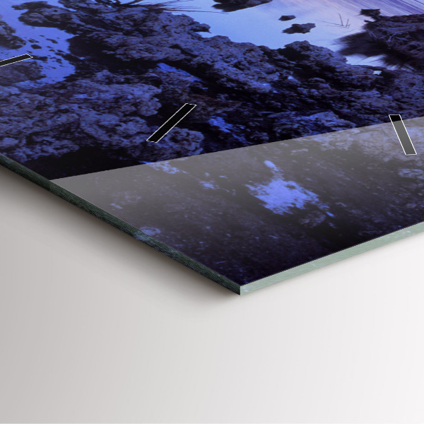 Wanduhr quadratisch See Kalifornien