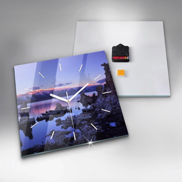 Wanduhr quadratisch See Kalifornien