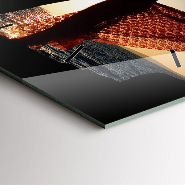 Wanduhr quadratisch Spanischer Tanz auf dem Meer