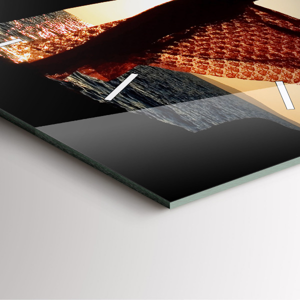 Wanduhr quadratisch Spanischer Tanz auf dem Meer