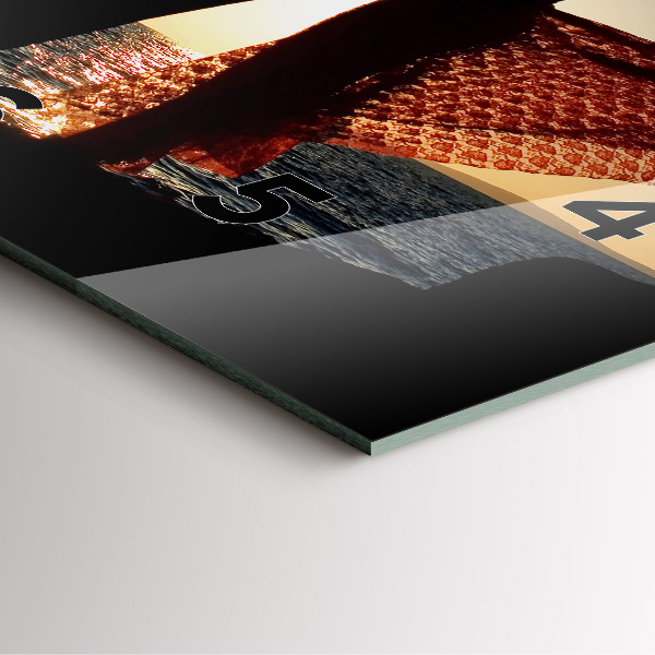 Wanduhr quadratisch Spanischer Tanz auf dem Meer