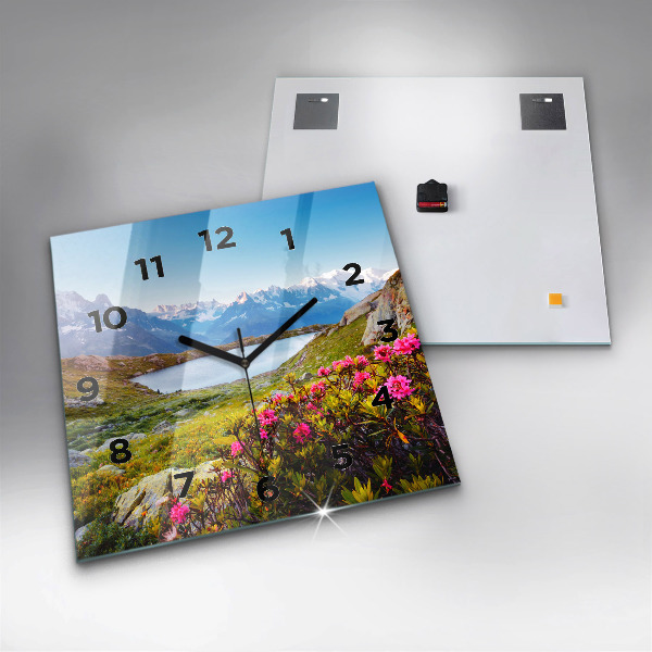 Wanduhr quadratisch Gletscher Mont Blanc Chamonix