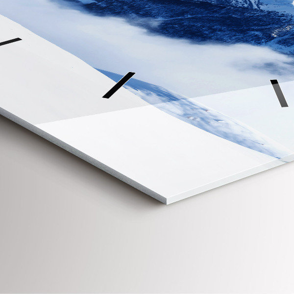 Wanduhr quadratisch Panorama der Berge