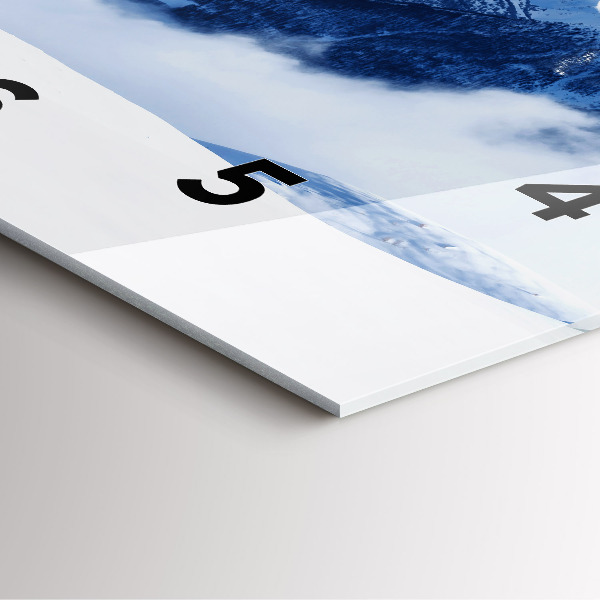 Wanduhr quadratisch Panorama der Berge