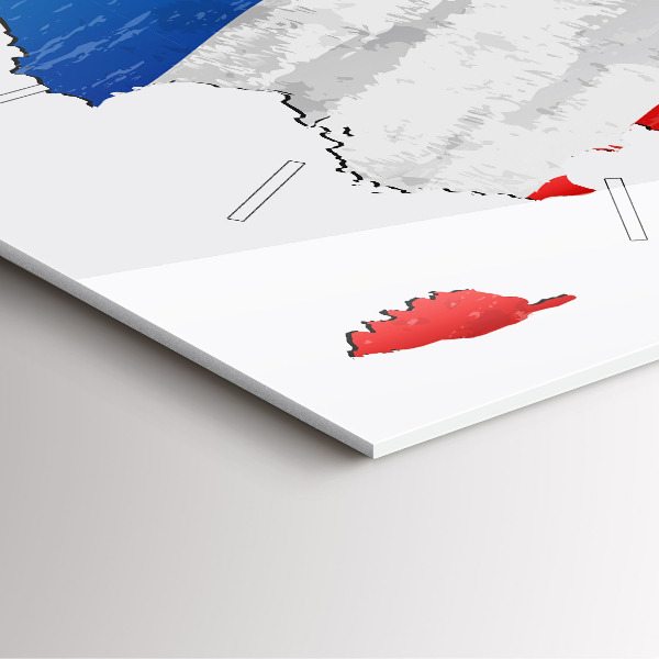 Wanduhr modern quadratisch Flagge von Frankreich