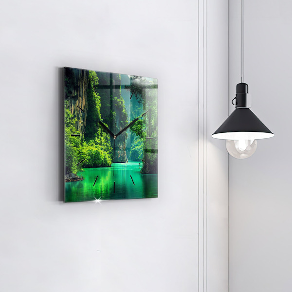 Wanduhr quadratisch mit motiv Naturlandschaft in Thailand