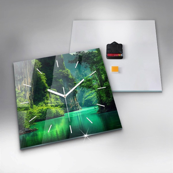 Wanduhr quadratisch mit motiv Naturlandschaft in Thailand