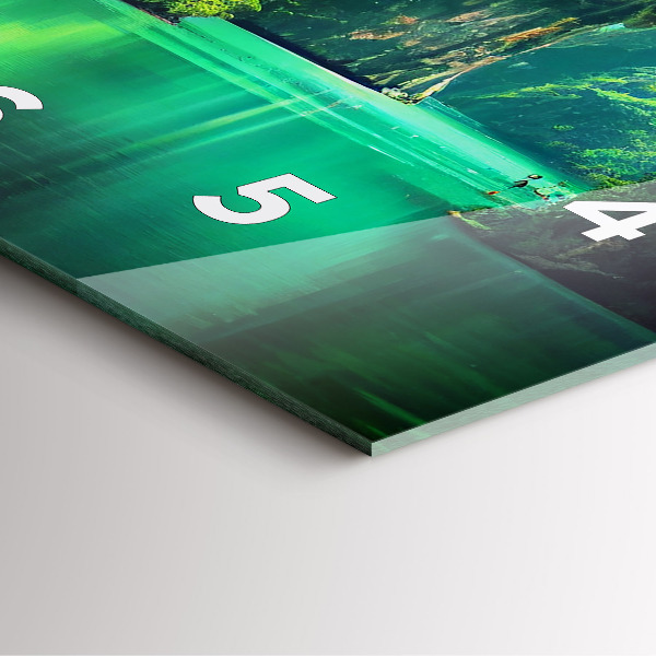 Wanduhr quadratisch mit motiv Naturlandschaft in Thailand