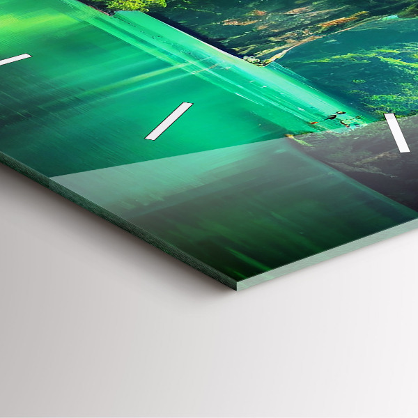 Wanduhr quadratisch mit motiv Naturlandschaft in Thailand