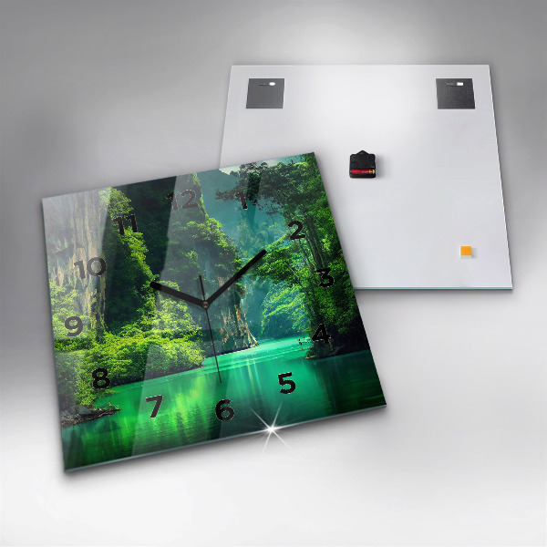 Wanduhr quadratisch mit motiv Naturlandschaft in Thailand