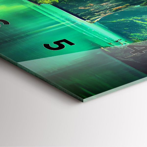 Wanduhr quadratisch mit motiv Naturlandschaft in Thailand