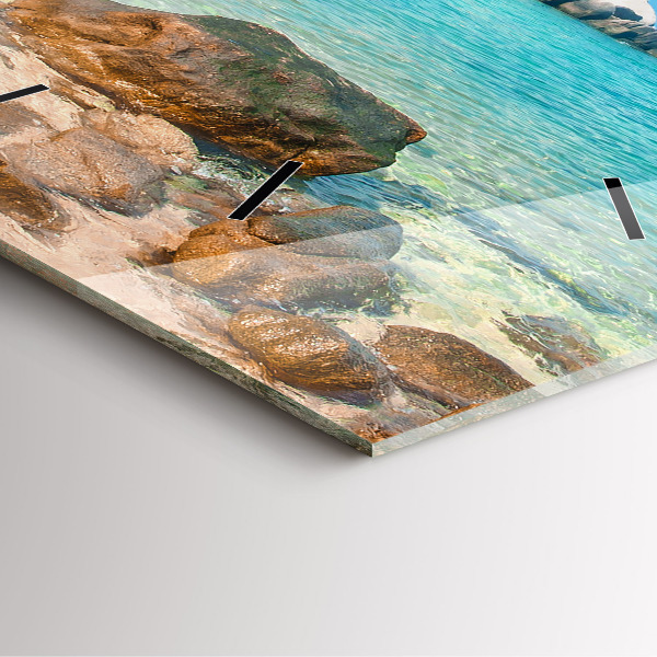 Wanduhr quadratisch Schöner Strand in Thailand