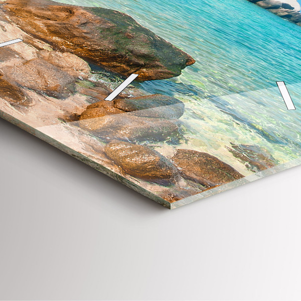 Wanduhr quadratisch Schöner Strand in Thailand