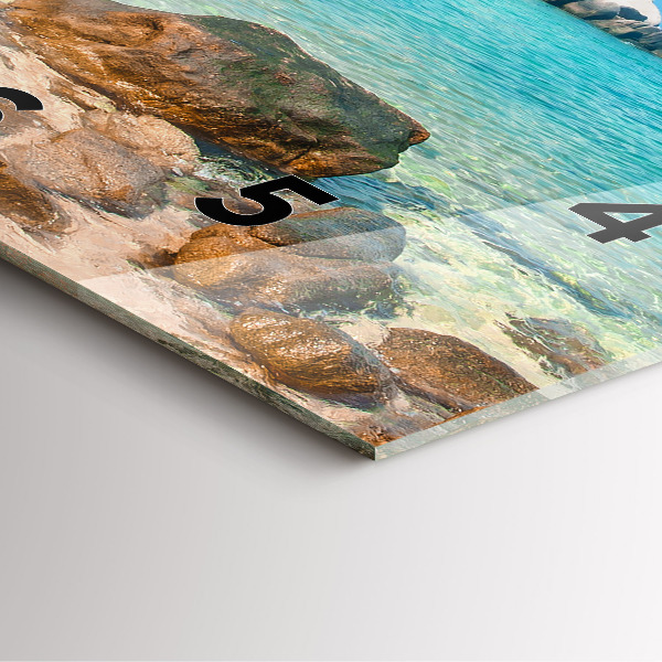 Wanduhr quadratisch Schöner Strand in Thailand