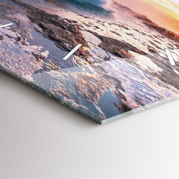 Wanduhr quadratisch mit motiv Geysir auf der Insel Island