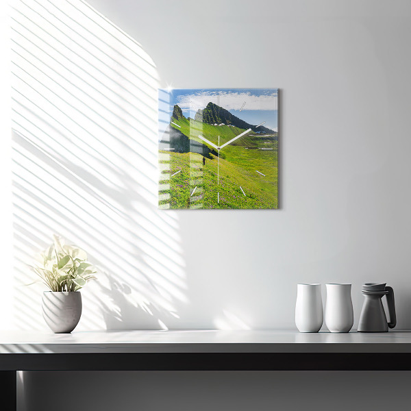 Wanduhr quadratisch mit motiv Hornstrandir Naturreservat Island