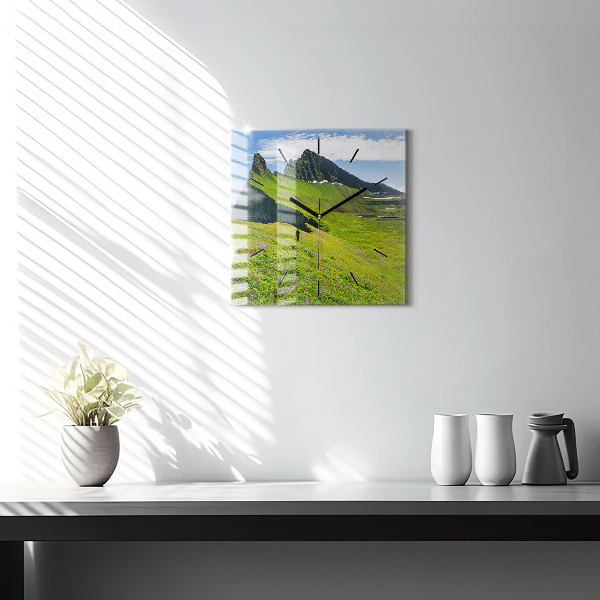 Wanduhr quadratisch mit motiv Hornstrandir Naturreservat Island