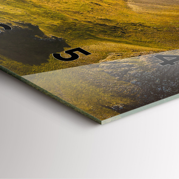 Wanduhr quadratisch Straße in Island