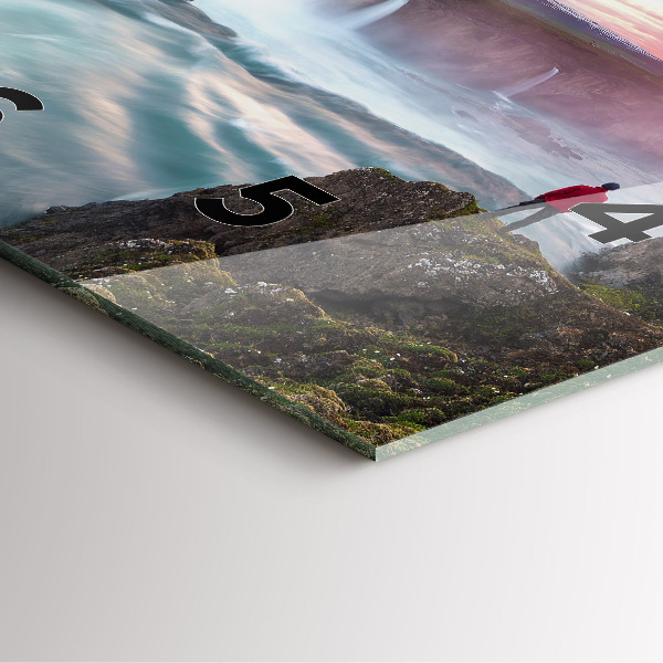 Wanduhr quadratisch mit motiv Landschaft mit Wasserfall