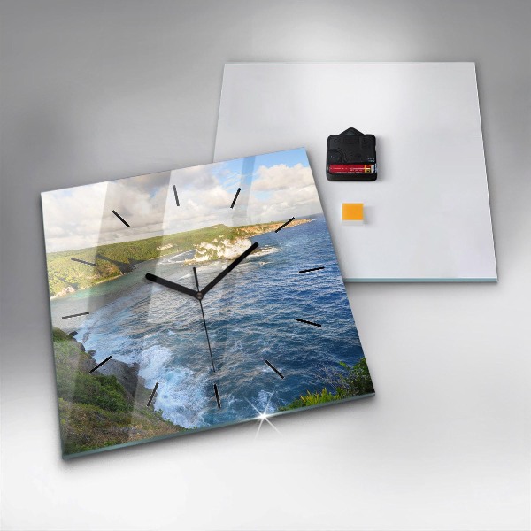 Wanduhr quadratisch mit motiv Ozeanische Küste