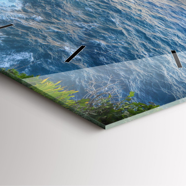 Wanduhr quadratisch mit motiv Ozeanische Küste