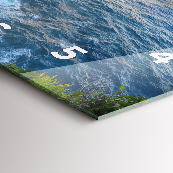 Wanduhr quadratisch mit motiv Ozeanische Küste