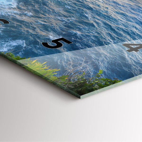 Wanduhr quadratisch mit motiv Ozeanische Küste