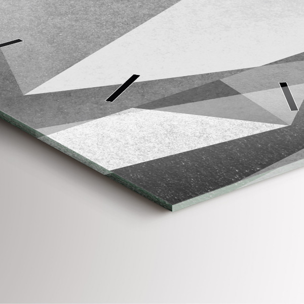 Wanduhr modern quadratisch Graue geometrische Abstraktion