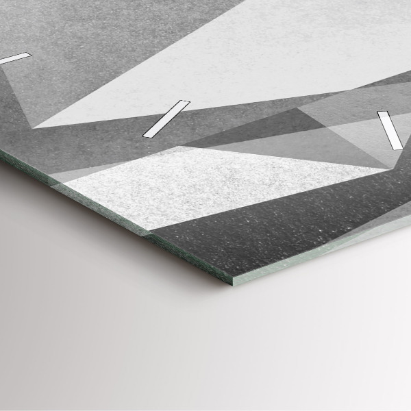 Wanduhr modern quadratisch Graue geometrische Abstraktion