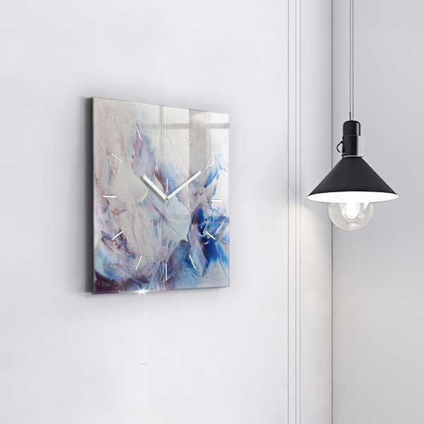 Wanduhr modern quadratisch Abstrakte Farbe Textur