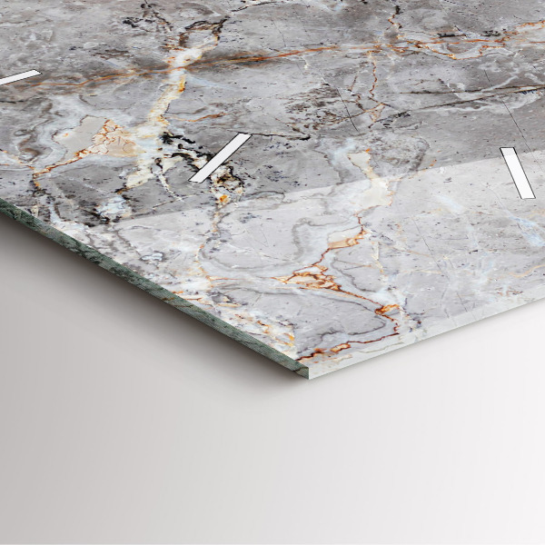 Wanduhr quadratisch Grauer Granit-Marmor-Stein