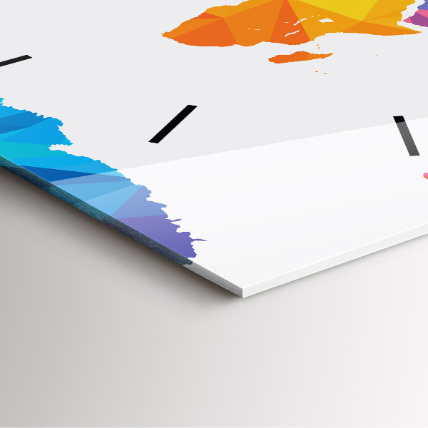 Wanduhr quadratisch Abstrakte Weltkarte