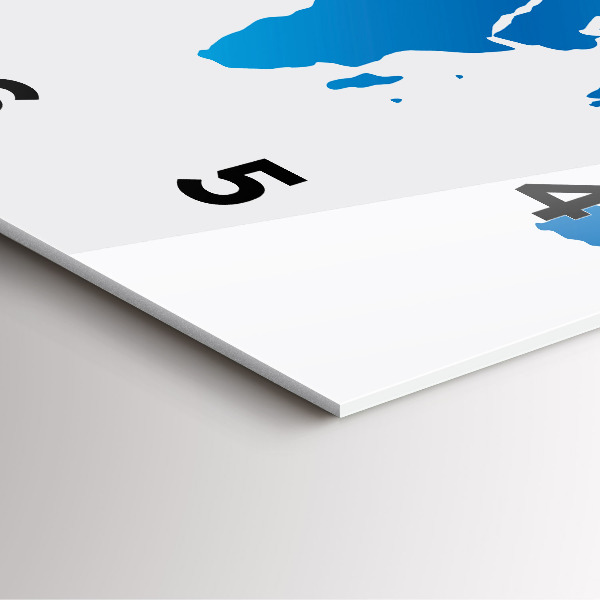 Wanduhr quadratisch Weltkarte