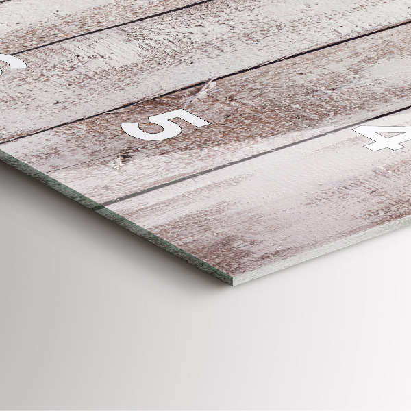 Wanduhr modern quadratisch Helle Holzbretter