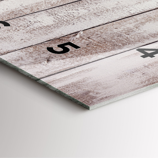 Wanduhr modern quadratisch Helle Holzbretter