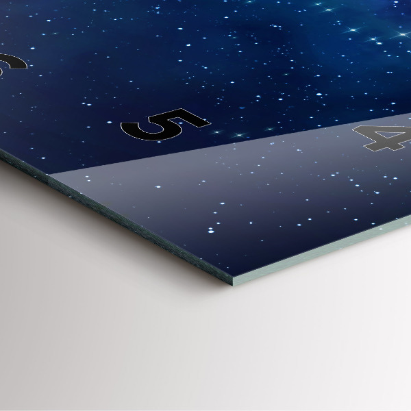 Wanduhr quadratisch Dunkler Sternenhimmel