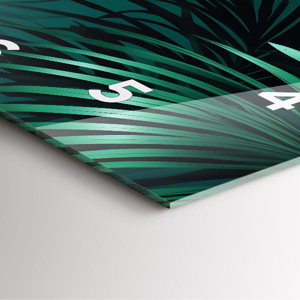 Wanduhr quadratisch Tropische Blätter