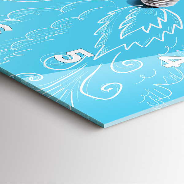 Wanduhr quadratisch mit motiv Glühbirne Zeichnung