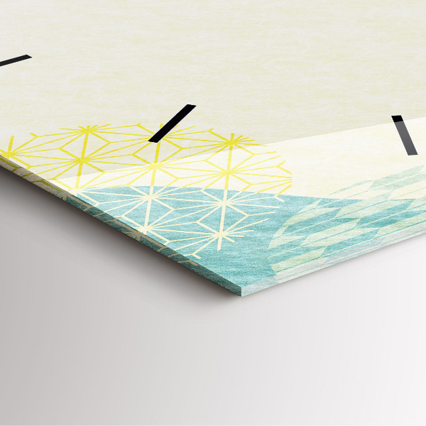 Wanduhr modern quadratisch Gemusterter Rahmen